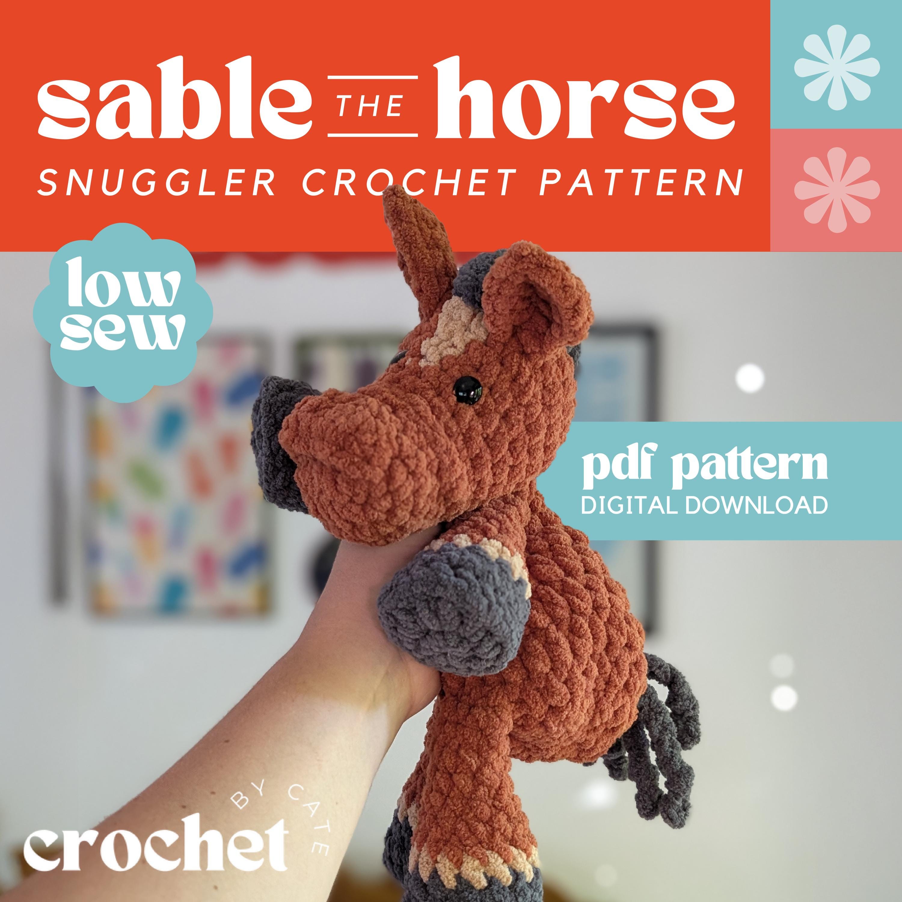 37 Horse Crochet Patterns: Amigurumi Horses, Ponies, Hobbyhorses, and More 35 Sable the Standard Horse Snuggler Crochet