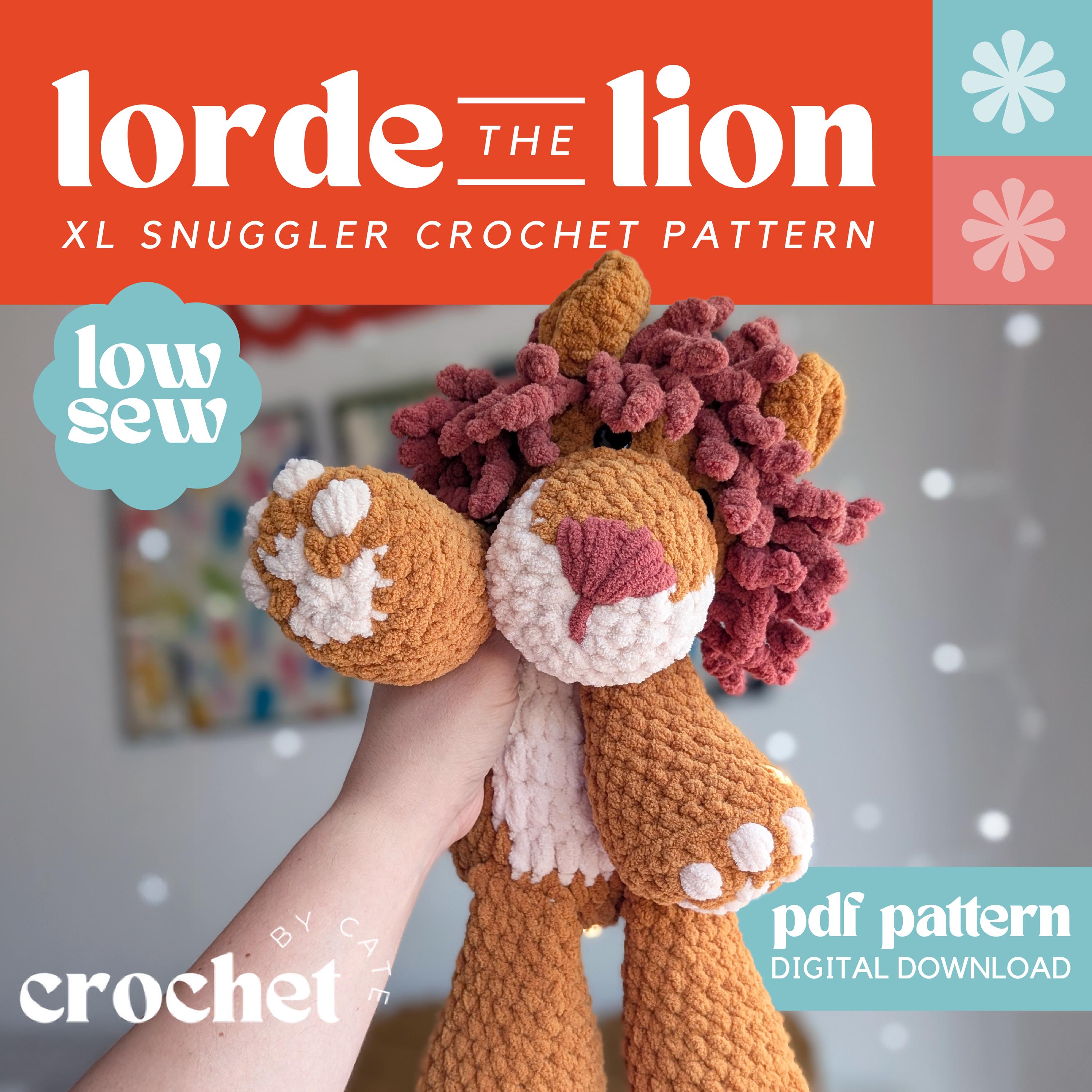 39 Lion Crochet Patterns to Stitch for Nurseries, Gifts, and Safari-Inspired Decor 15 Lorde the XL Lion Snuggler Crochet Pattern: No-Sew Lion