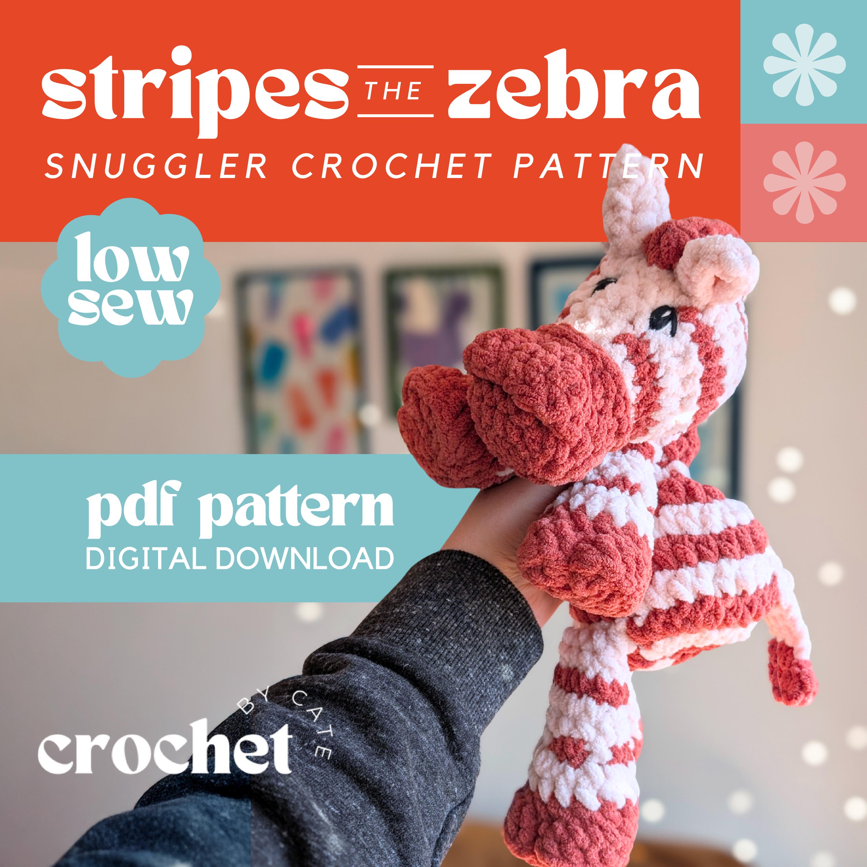 40 Zebra Crochet Patterns for Amigurumi, Blankets, Nursery Decor, and Handmade Gifts 11 Stripes Zebra Snuggler Crochet Pattern: Low-Sew Lovey