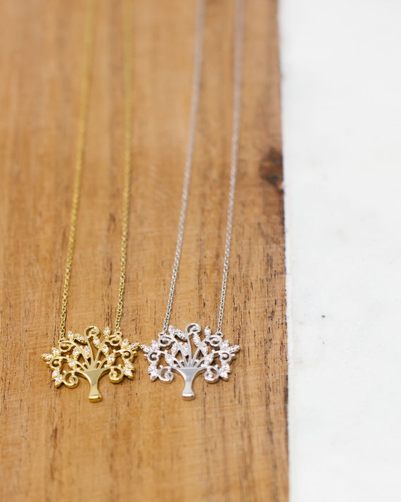 Gift for her Sterling Silver Necklace Tree Necklace Tree of Life Necklace Pendant Necklace Jewelry