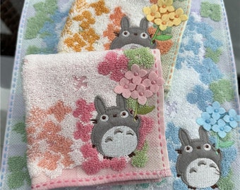 Kawaii Anime Characters Towels, Square Embroidered Bathroom Towels, kawaii Towels for Your Daily Routine