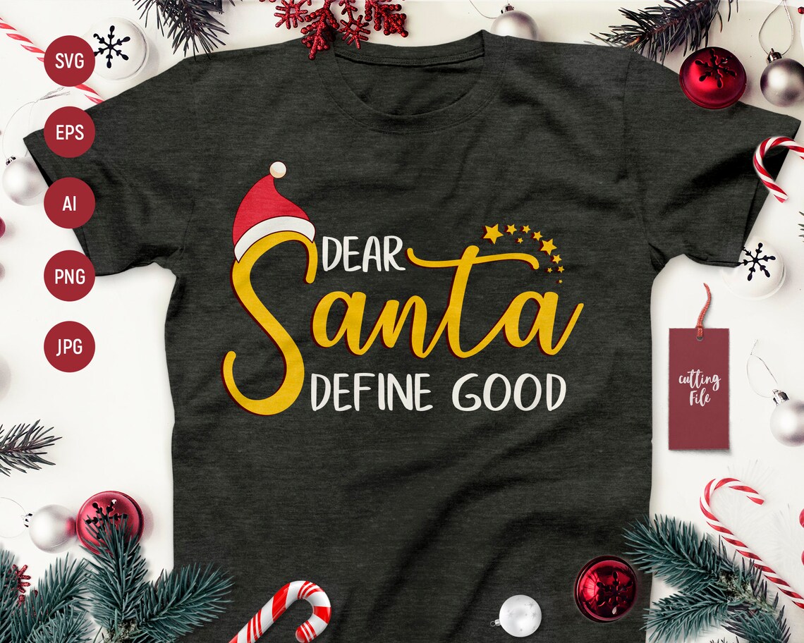 santa define good shirt