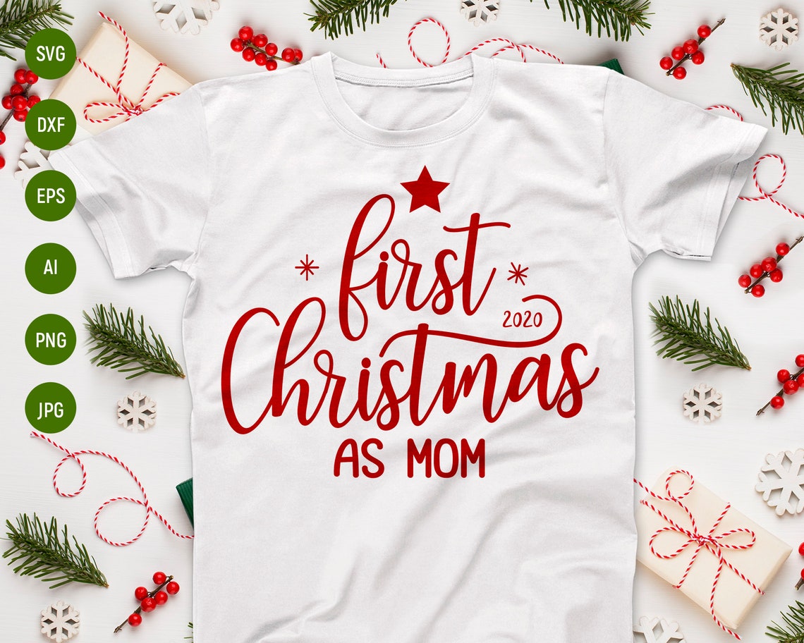 My first christmas svg firs christmas as mom svg Dad  Etsy