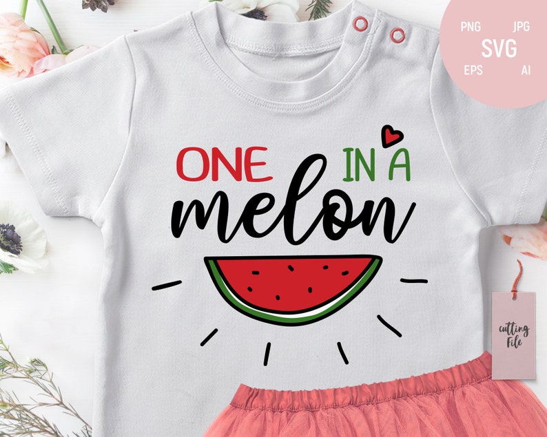 Download One In A Melon SVG watermelon svg first birthday svg | Etsy