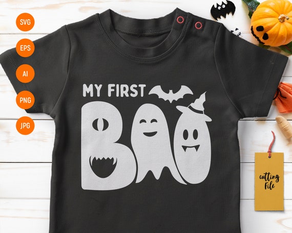 My First BOO SVG Halloween onesie svg My First Halloween ...