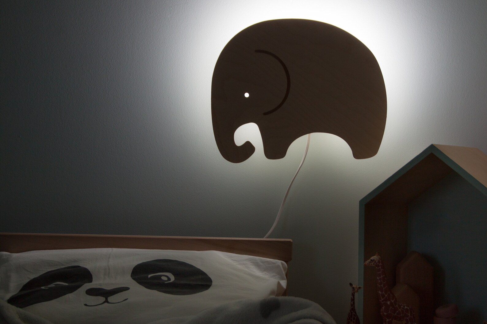 Elephant Wall Lamp Night Light Baby Room Lamp Nursery Etsy