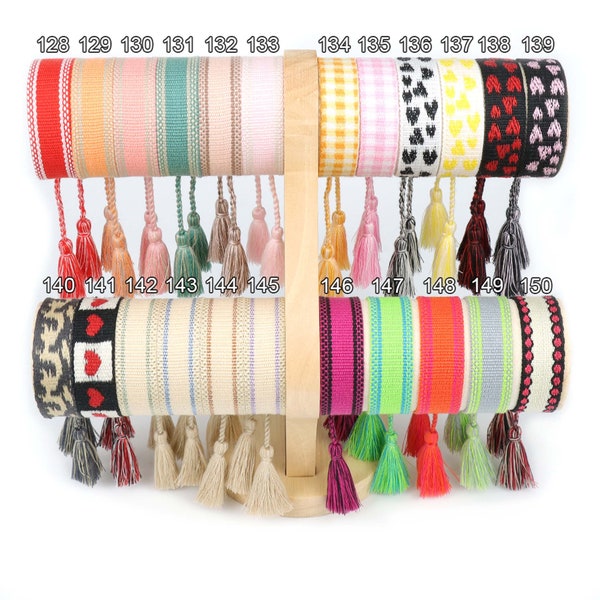 169 Colors Handmade Woven Bracelet Friendship Bracelet Adjustable Tassels Braided Rope Gift Wristband