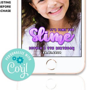 EDITABLE Snapchat Geofilter, Slime geofilter, Snapchat geofilter, Birthday geofilter, Birthday Snapchat, Slime birthday, Slime party