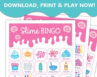 Slime BINGO Game / Printable Bingo Cards / Slime Party Game / Bingo Game for Kids / Kids Bingo Cards / Kids party game