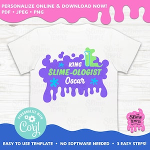 PERSONALIZED Slime-ologist SVG / Slime Svg / Slime Birthday / Slime Gift / Slime Party / Slime Squad / CORJL Instant download