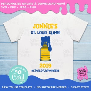 PERSONALIZED St Louis Blues Svg / St Louis Blues Svg / Slime Svg / Slime Birthday / Slime Gift / Slime Party / CORJL Instant download