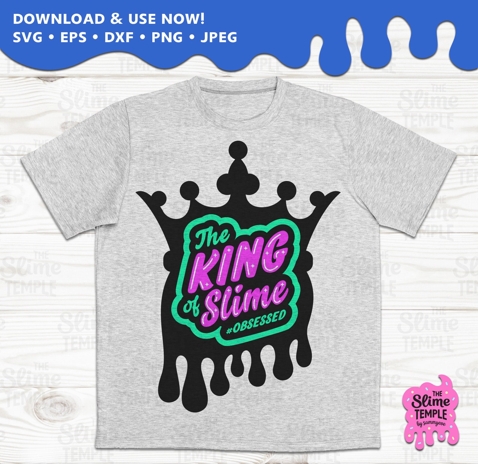 Slime King SVG, Boy's Birthday Graphic (instant Download) - Etsy