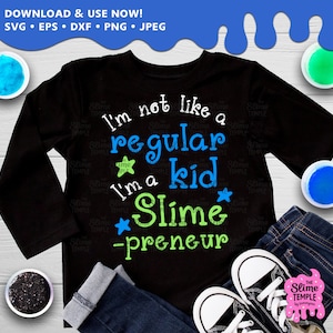 Slimepreneur Boy SVG / Slime Boy / Slime Birthday / Slime Gift / Slime Party / Slime Squad / Slime ASMR / Cutting file / Crafting file
