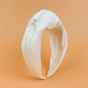 White Satin Big Knotted Headband,White satin headband,Boho Headband,stylish fashion hairband,Headbands for women,Wedding headband,Aliceband