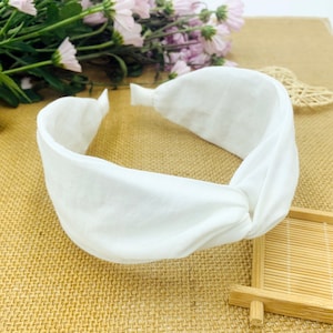 White chiffon Twisted Headband,White chiffon cross headband,aliceband,wedding headband,bohemian headband,Bridal headband,white headband