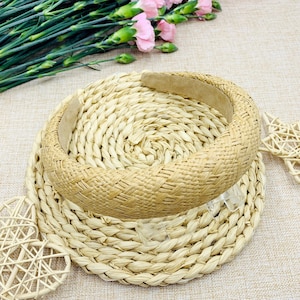 Straw weaving padded headband,headbands for women,bohemian headband,Wide Headband,Raffia padded hairband,Raffia headbands,Straw headband