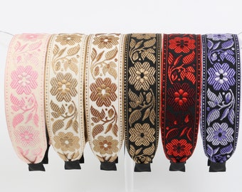 Vintage Ribbon Headband,Boho Headband,Ribbon Headband,Bohemian Headband,Aliceband,Retro Floral Flower Headband,Headbands for women