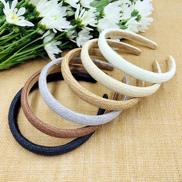 Straw weaving padded headband,Narrow raffia padded headband,headbands for women,bohemian headband,Narrow Headband,Raffia headbands