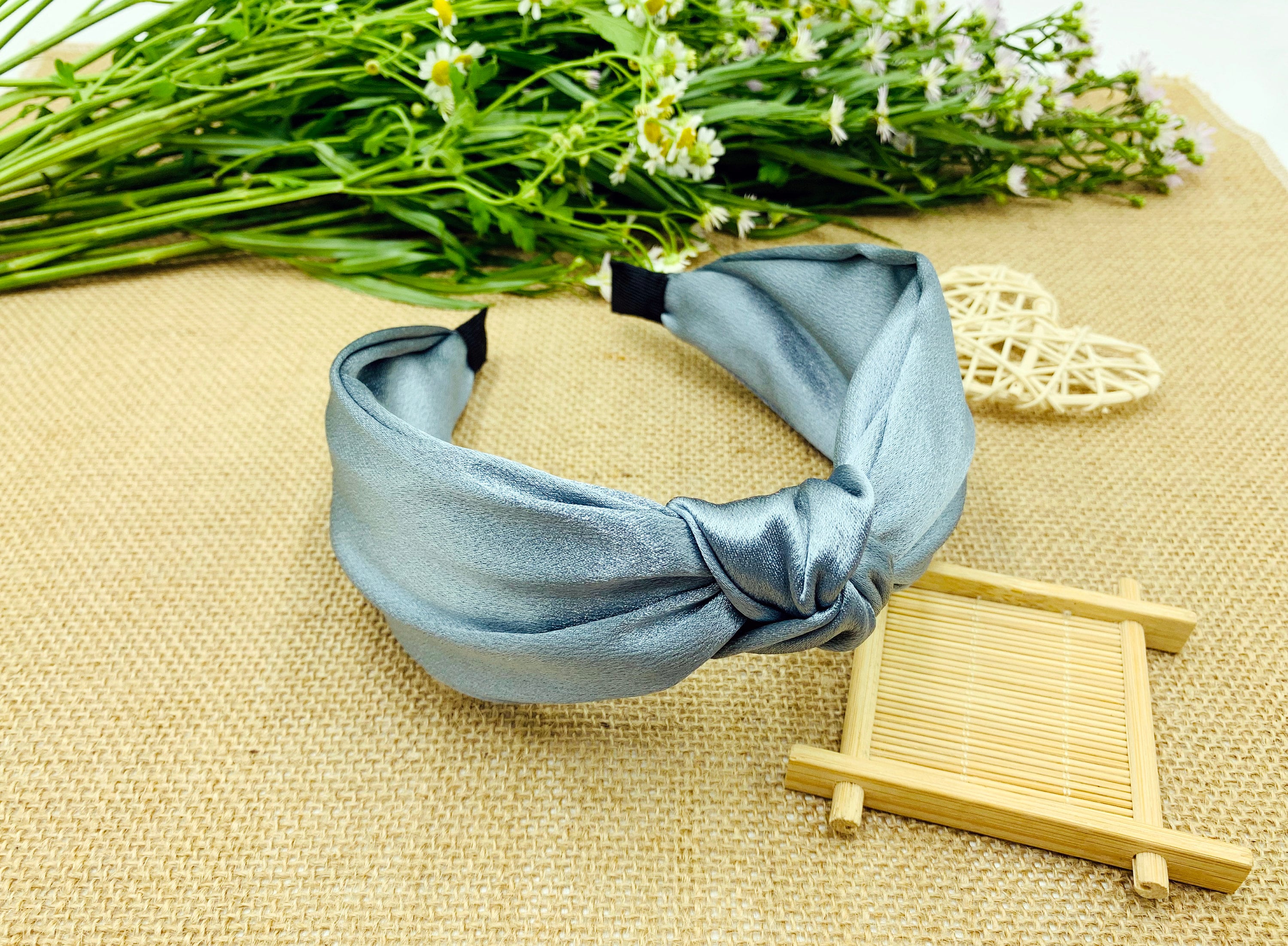 Satin Layered Knotted Headbandsilky Satin Headband headbands Etsy Norway