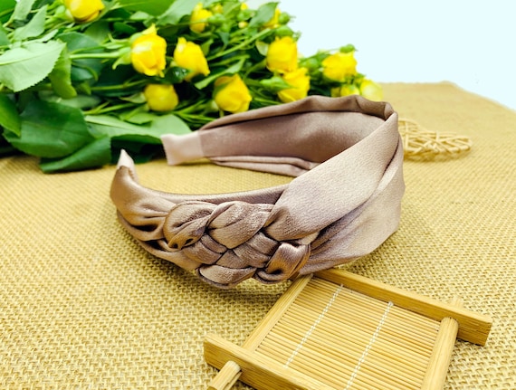 Copper Satin Braided Headband,stylish Fashion Hairband  display picture 1