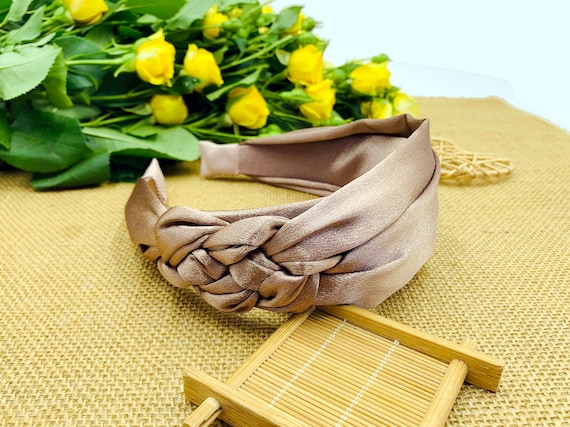 Copper Satin Braided Headband,stylish Fashion Hairband  display picture 1