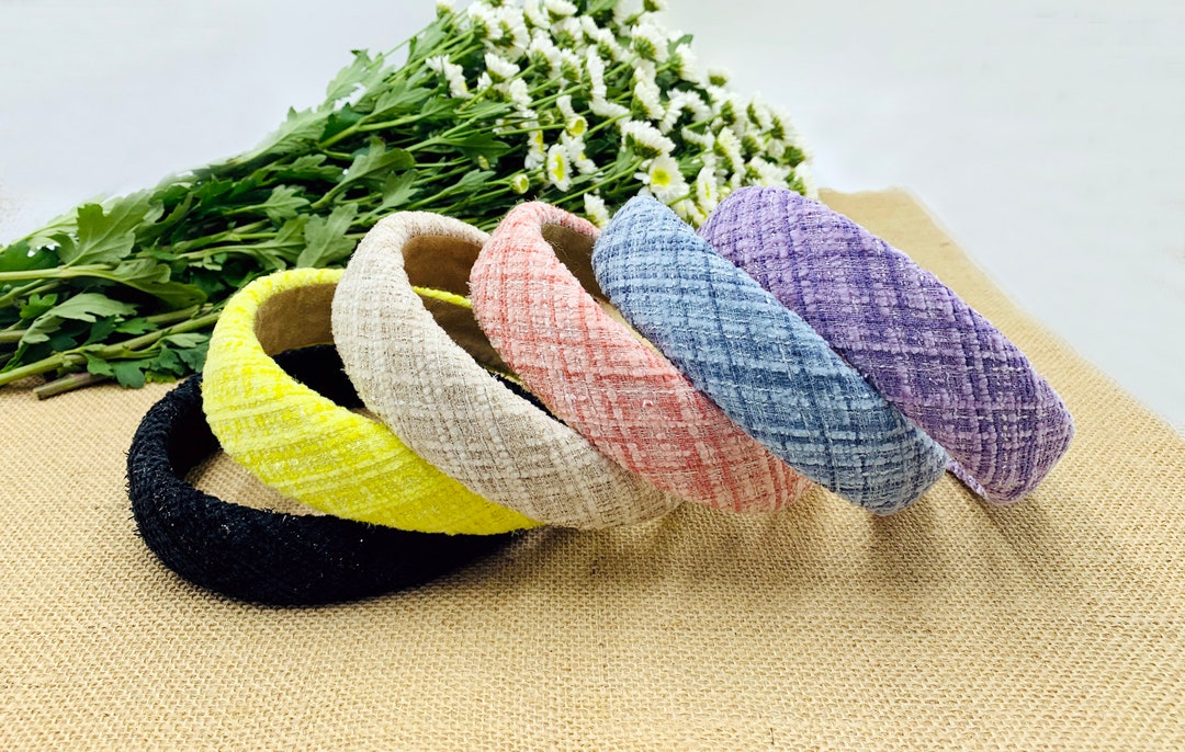 Tweed Padded Headband,wide Headband,stylish Fashion Hairband,boho