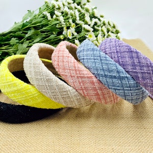 Tweed padded headband,wide headband,stylish fashion hairband,Boho Headband,Headbands for women,aliceband,tweed Headband