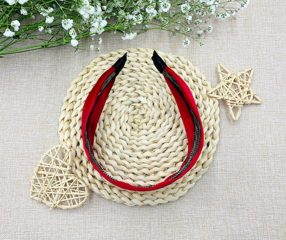 Fascia Per Capelli Larga In Raso Morbido &ndash; Stile Alice Boho &ndash; Donna