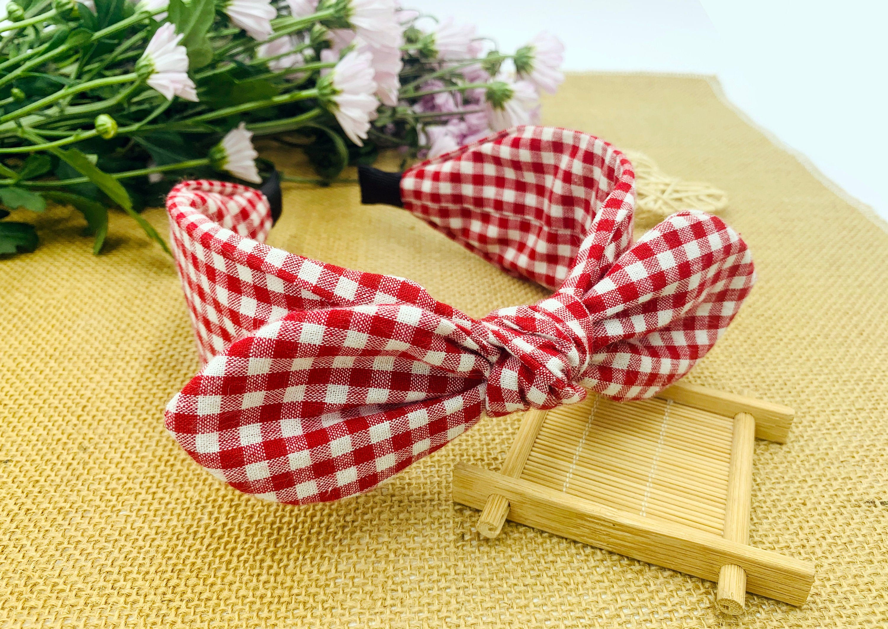 2 Kleine Grüne Gingham-Haarschleifen – Mit Krokodilclip, Ca. 7 Cm, Perfekt Für Schuloutfits