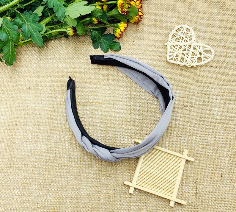 Brown - Fabart Braided Hair Band with Bead Work 63 main image 1