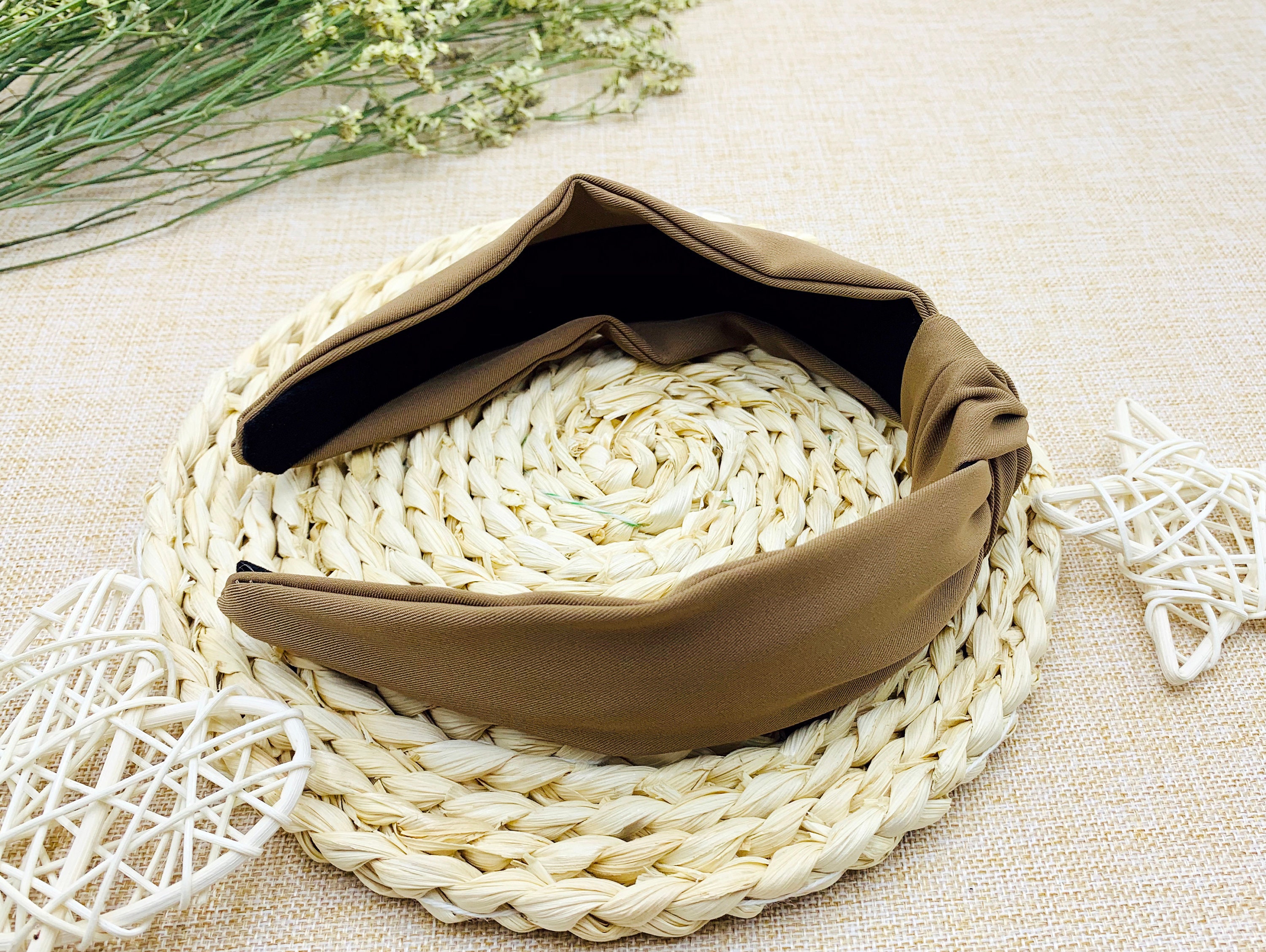 CHESTNUT BROWN LAMBSKIN HAIRBAND 925628