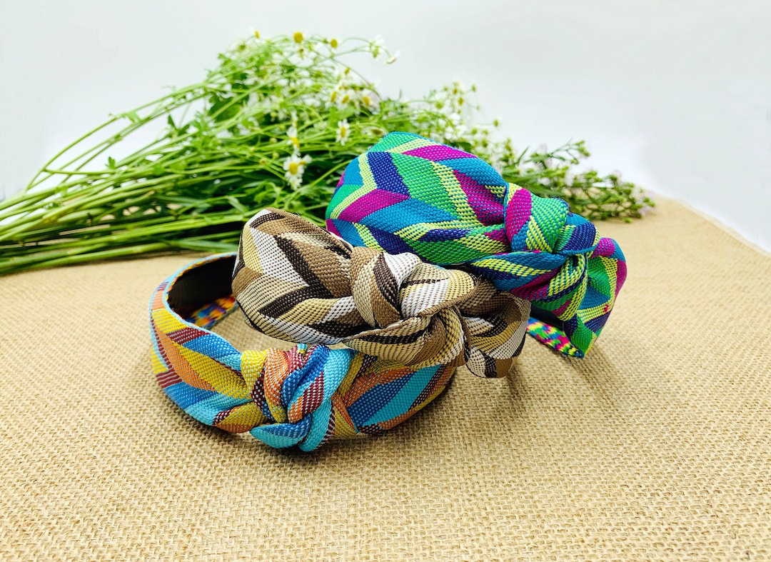 Colorfull Ribbon Head Colorful Ribbon Knotted Headband,ribbon Headband,original Boho Headband ...
