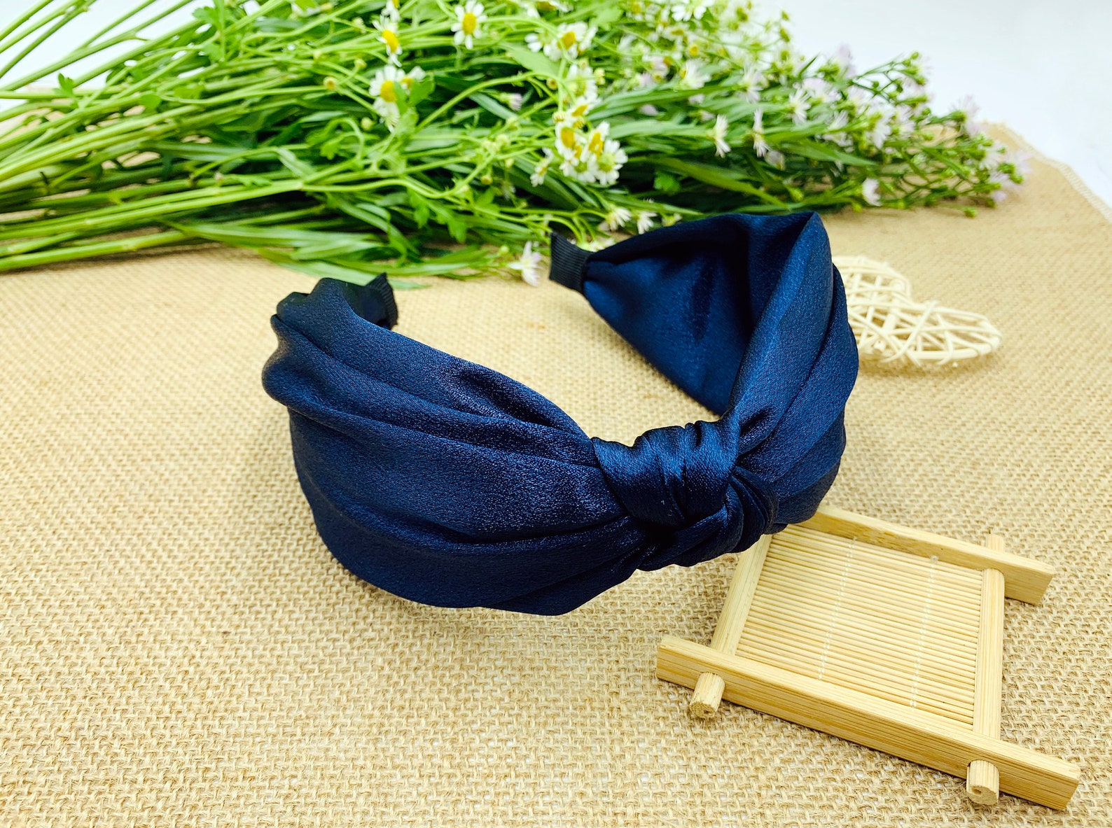 Satin Layered Knotted Headbandsilky Satin Headband headbands Etsy Norway