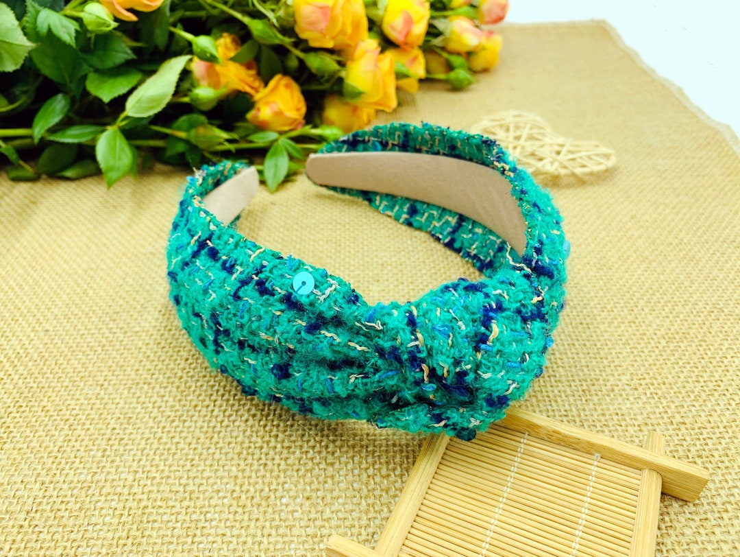 Tweed Knotted Headband,wide Headband,stylish Fashion Hairband,boho ...