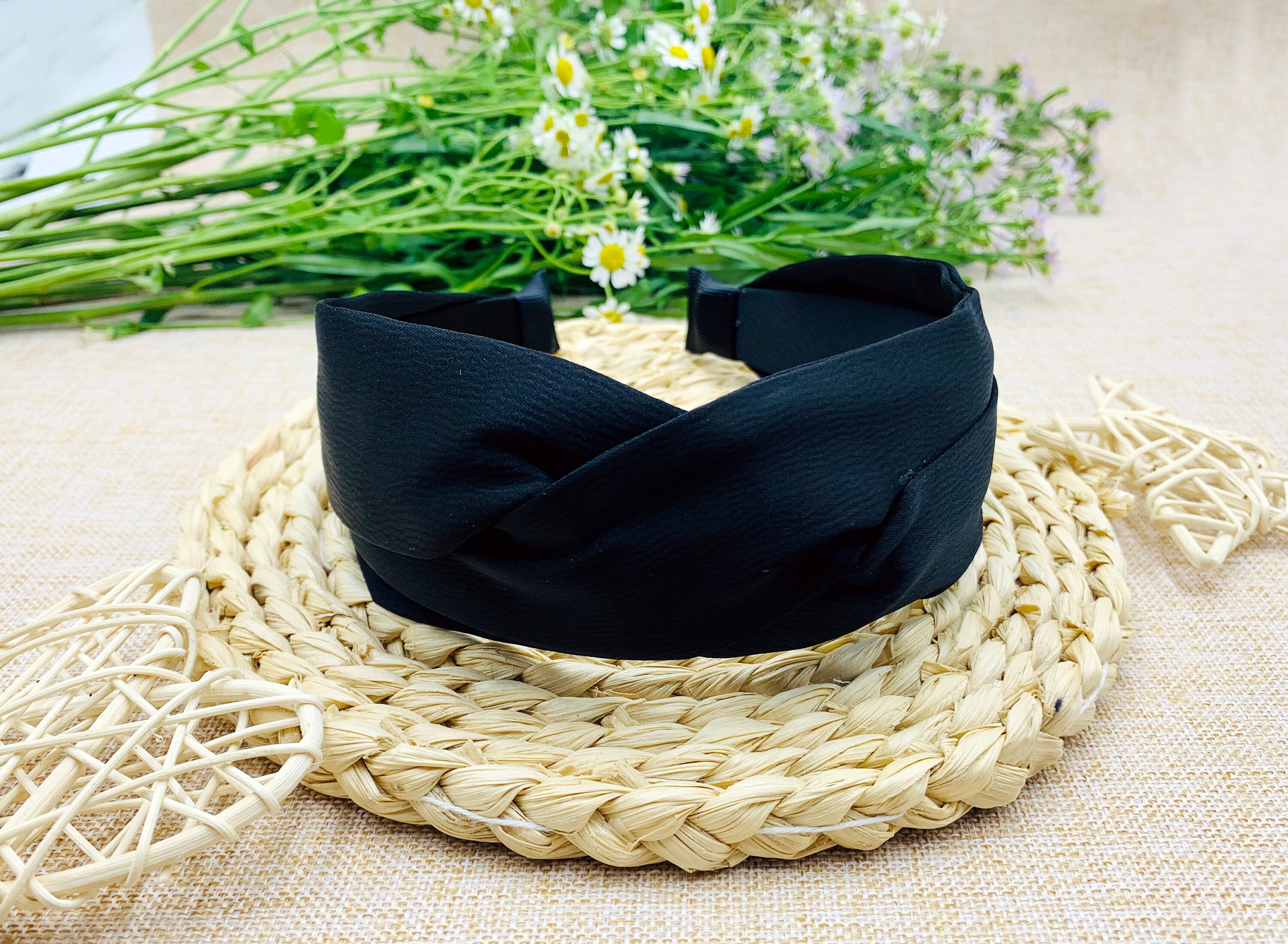 Behold Black Braided Twine Wedge main image 0