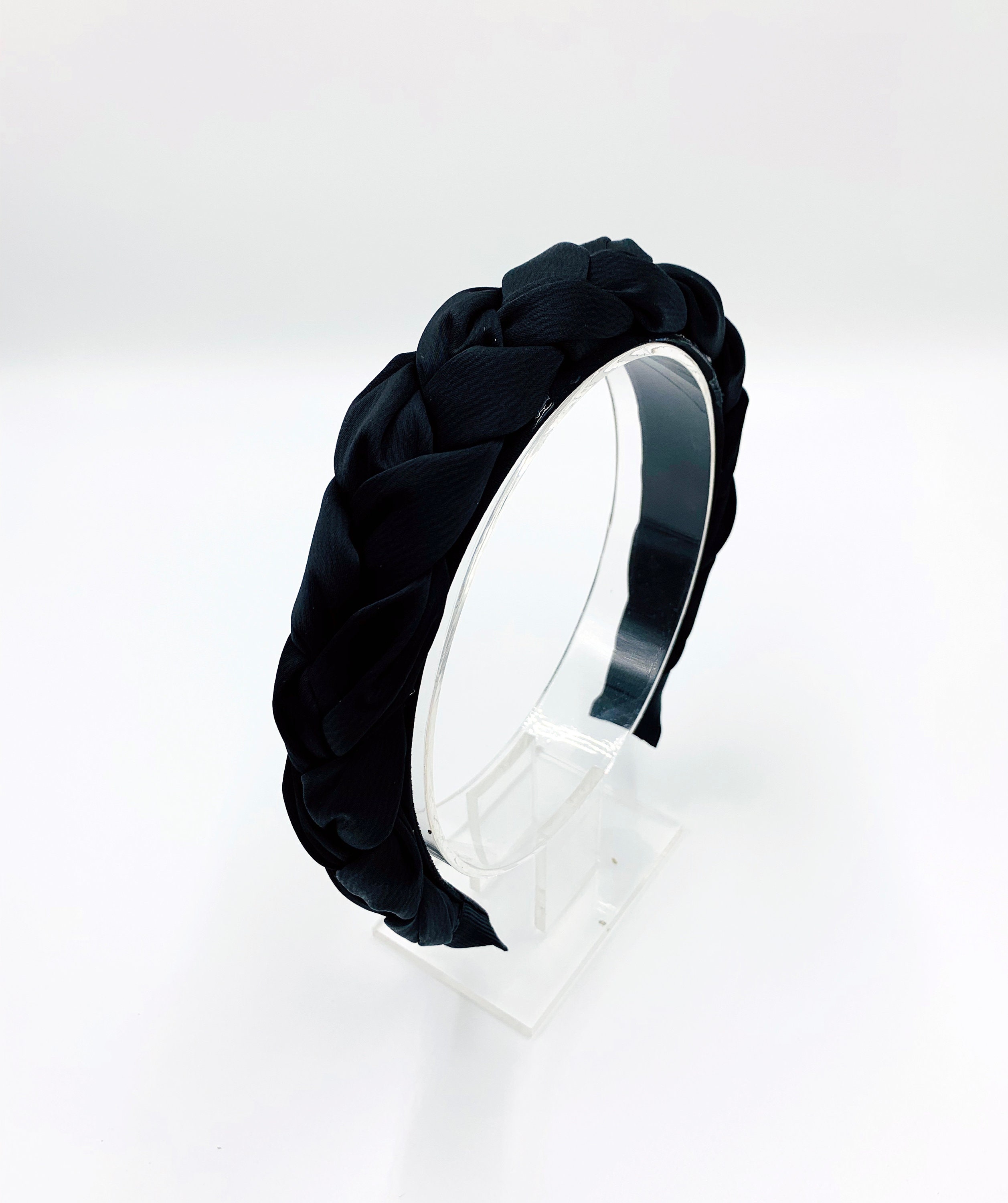 BLACK FABRIC BRAIDED HAIRBAND 344762