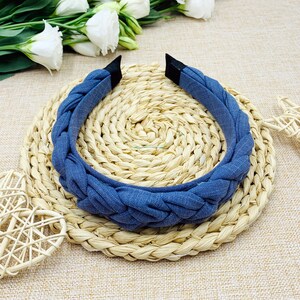 HAIRBAND IN MIDNIGHT BLUE DENIM 432817