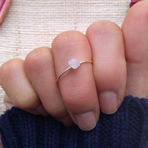 Rose Quartz Ring, Wire Wrapped Ring, Heart Chakra Ring, Taurus Birthstone, Adjustable Quartz Ring, Adjustable Crystal Quartz Ring