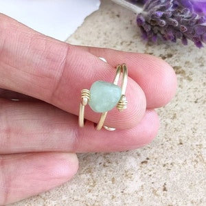 Adjustable Jade Ring, Green Jade Ring for Women, Wire Wrapped Jade Ring, Natural Jade Ring, Statement Ring, Natural stone ring, Healing ring