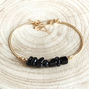 Obsidian bracelet, Natural black obsidian bracelet, Raw crystal bracelet, Protection bracelet, Negative energy protection, Gift for everyone