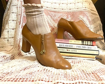 1970s Caramel Dress Heels