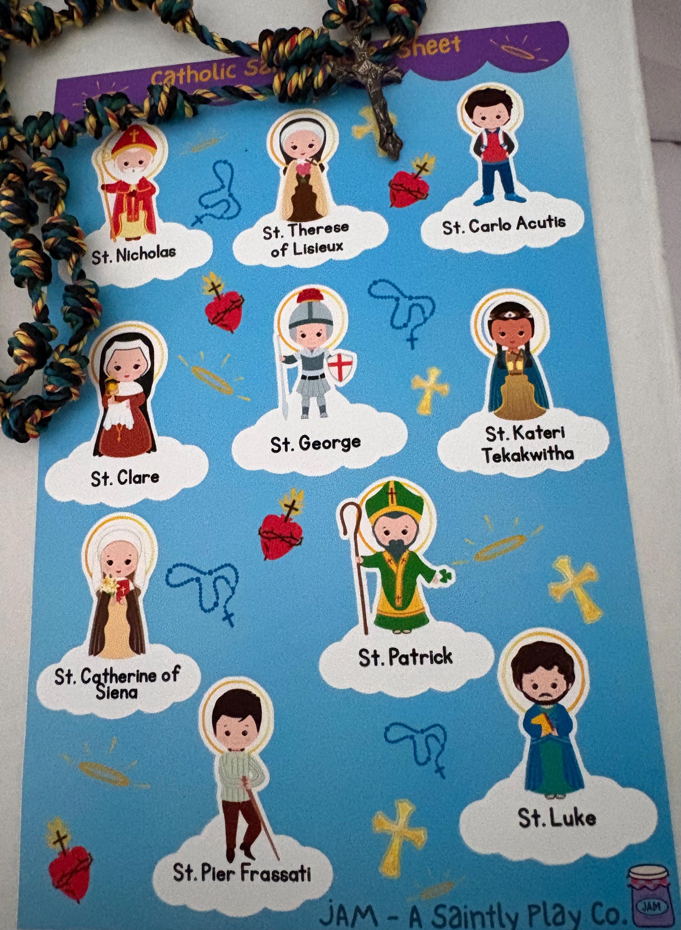 Catholic Saint Mini Sticker Sheets for Kids Set 2 - Etsy