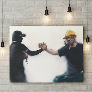 Hong Kong Wall Art | Hong Kong Protest | HongKonger | Be Water Art | Watercolor | Home Office Decor |