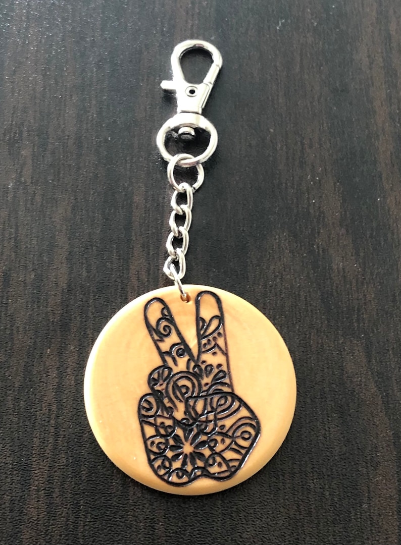 Mandala Peace Keychain