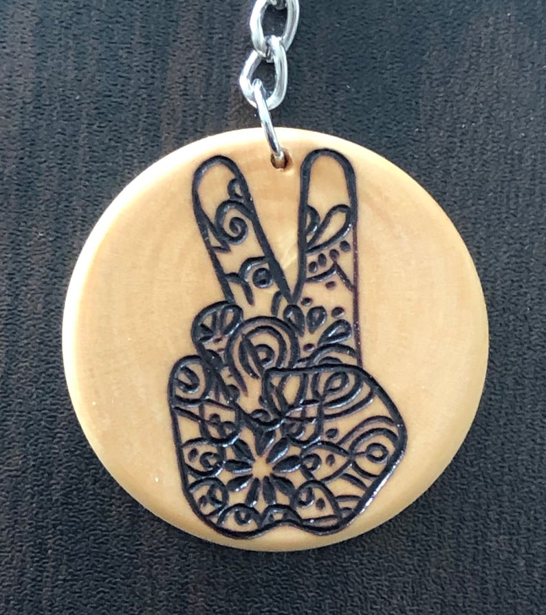 Mandala Peace Keychain
