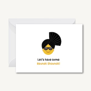 Let's Have Some Raunak Shaunak - Carte de voeux (desi, indienne, pakistanaise, punjabi, sud-asiatique)