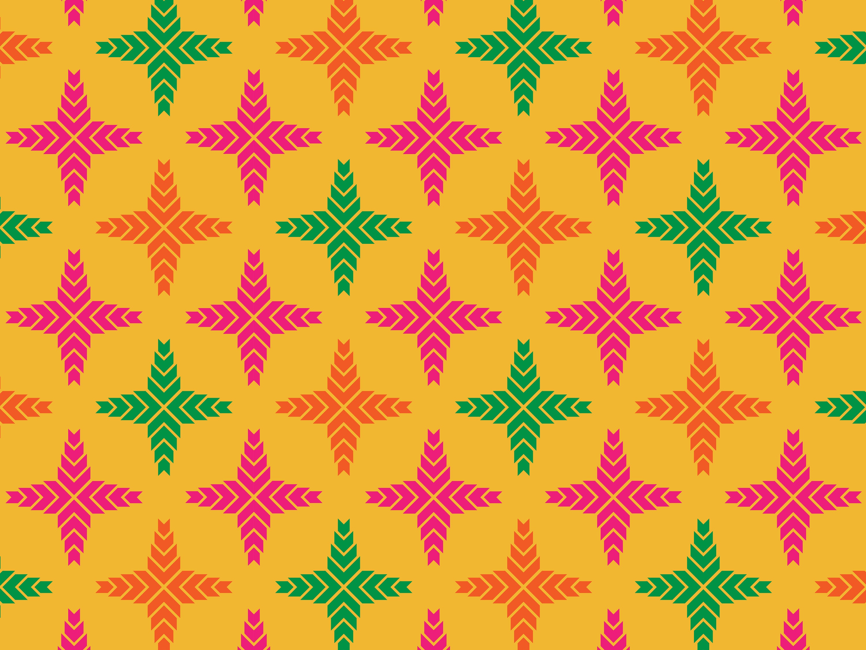 Phulkari Pattern [version F] - Greeting Card (desi, Indian, Pakistani ...