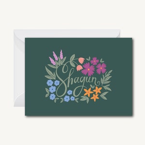 Floral Shagun / Blessing [versie B] - wenskaart voor bruiloft, verjaardag en meer (Desi, Indiaas, Pakistaans, Punjabi, Zuid-Aziatisch)