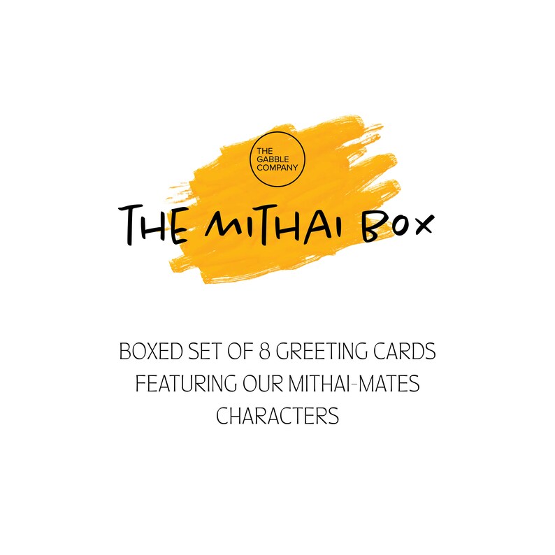 The Mithai Box Set of 8 Greeting Cards desi, Indian, Pakistani, Punjabi
