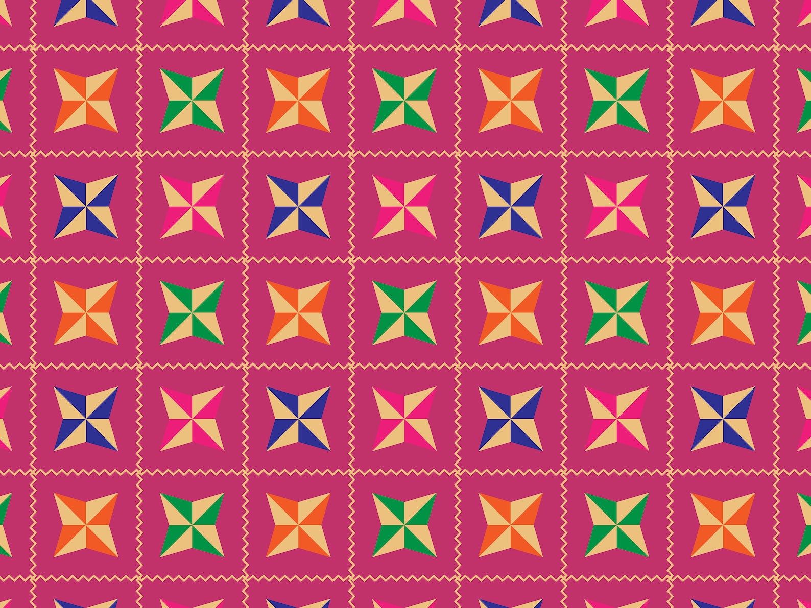 Phulkari Pattern [version C] - Greeting Card (desi, Indian, Pakistani ...